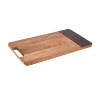 Artesà Rectangular Serving Platter for Nibbles Appetizers, Mango Wood Serving Board with Tortoiseshell, 40 x 23cm