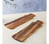 Artesa Set of 2 Appetiser Acacia Wood Serving Planks in Brown Artesa Brown