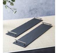 Artesa Set of 2 Appetiser Slate Serving Platters in Grey Artesa Grey