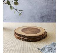 Artesa Set of 2 Rustic Medium 29cm Wooden Serving Boards in Brown Artesa Brown