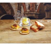 Artesa Set of 2 Rustic Mini Glass Serving Cloches in Clear Artesa Clear
