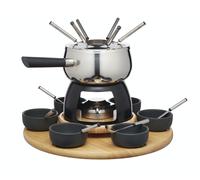 Artesa Six Person Party Fondue Set in Silver Artesa Silver
