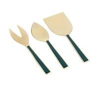 Artesà Stainless Steel Cheese Knife Set, 3 Pieces, Gift Boxed, Green