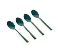 Artesà Stainless Steel Teaspoon Set, 4 Pieces, Gift Boxed, Green