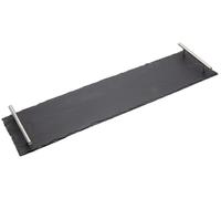 Artesà Tableware, Slate Serving Platter with Brushed Metal Handles, 60 x 15cm...