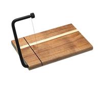 Artesà Acacia Wood Wire Cheese Slicer Board, 27 x 19 cm (10.5 x 7.5 Inch), Brown/Black