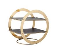 Artesà Wheel Frame Food Display Stand, Brass Finish, 31.5x22.5x30cm, Gift Boxed, Black