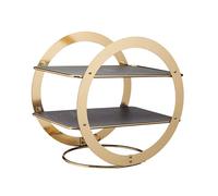 Artesà Wheel Frame Food Display Stand, Brass Finish, 31.5x22.5x30cm, Gift Boxed, Black