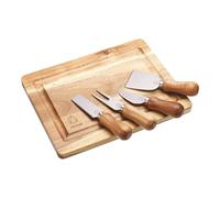 Artesa Wooden Cheese Board and Knife Set in Gift Box 5 Pieces