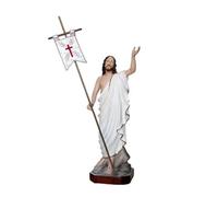 ArteSacraCaravaggio Statue of the Risen Jesus, 40 cm (15.74 inches) in Resin Marble, Hand-Decorated Made in Italy