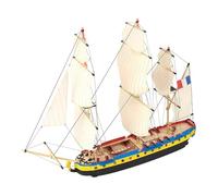 Artesanía Latina - Wooden Ship Model - Easy Kit French Frigate, Hermione La Fayette - Model 17000, 1:160 Scale - Models to Assemble - Beginner Level