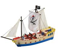 Artesania Latina - Wooden Ship Model Kit for Kids +8 - Pirate Ship - Model 30509N - Models to Assemble - Initiation Level
