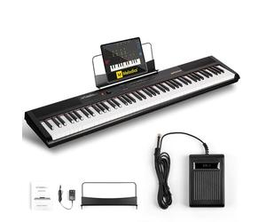 Artesia Portable 88 Key Weighted Keyboard Piano, 88-Key Digital Piano Keyboard with Full-Size Velocity Sensitive Keys, Electric Keyboard Piano including Sustain Pedal & Melodics Piano Lesson
