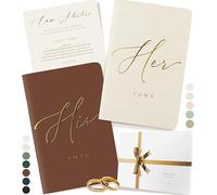 ARTESORI Ivory & Terracotta Wedding Vow Book for Her & Him, Soft-Touch, Gold-Foiled, 28 Lined Pages, Wedding Vow Books His and Hers, Wedding Essentials, Wedding Registry Ideas, His and Hers Gifts