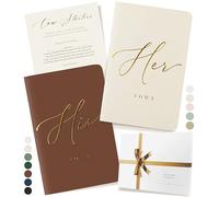 ARTESORI Ivory & Terracotta Wedding Vow Book for Her & Him, Soft-Touch, Gold-Foiled, 28 Lined Pages, Wedding Vow Books His and Hers, Wedding Essentials, Wedding Registry Ideas, His and Hers Gifts