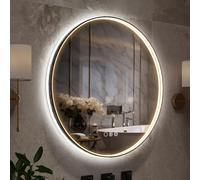ARTETHYS Bathroom Mirror with Dual LED Lights, 600mm LED Bathroom Mirror Wall Mounted, Vanity Makeup Illuminated Mirrors with 3 Colour Temperature Demister Touch Control, IP44