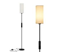 ARTETHYS Floor Lamp, Floor Lamps for Living Room, Standing Tall Lamp with LED Bulb, Standard Modern Lamps with Remote and 3 Colour Temperature, Rectangular Lampshade, Black