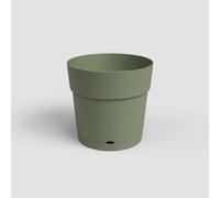 Artevasi Capri Wide Pot, Water Reserve, Plastic Pot, Colour: Ash Green, 40Cm
