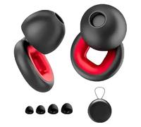 Artevive Moto Earplugs-27 Db, High Fidelity Noise Cancelling Earplugs, Wind Noise & Ear Ringing Reduction, Reusable Silicone Ear Plugs for Concerts, Travel, Motorcycle Lovers (Red)