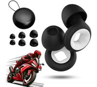 Artevive Moto Earplugs - 27 db, Ultra-Comfy Reusable Noise-Reducing Earplugs for Sleep, Focus, Super Soft Reusable, Reduce Wind Noise (Black & White, One Size)