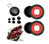 Artevive Moto Earplugs - 27 db, Ultra-Comfy Reusable Noise-Reducing Earplugs for Sleep, Focus, Super Soft Reusable, Reduce Wind Noise (Black & Red, One Size)