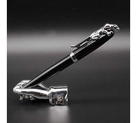 ARTEX Stylish Fountain Pen : Luxury,Elegant, Germany F Fine Nib, Gift for Men & Women, Professional, Executive, Metal, Gift Box (Black/Silver (Leopard))