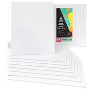 ARTEZA 11X14 White Blank Canvas Panels Boards, Bulk Pack of 28, Primed, Cotton for Acrylic Painting, Oil Paint & Wet Art Media, Canvases for Professional Artist, Hobby Painters & Beginners