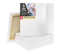 Arteza 28 x 36 cm (11"x14") Premium Stretched Canvas, Bulk Pack of 8, Primed, 100% Cotton for Painting, Acrylic Pouring, Oil Paint & Wet Art Media, Art Supplies for Artist, Hobby Painters & Beginner