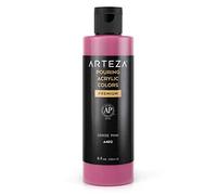 Arteza Acrylic Pouring Paint, 236 Milliliters, A402 Cerise Pink, High-Flow Acrylic Paint, No Mixing Needed, Paint for Pouring on Different Surfaces