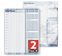 Arteza Daily Planner Pad, 21,5 x 29.2 cm, 80 Sheets, 100 Gsm, 2 Pack: a Daily To-Do Planner For Priorities, Meals, Tasks, Calendar Appointments, Exercise, Reminders, Thought For The Day