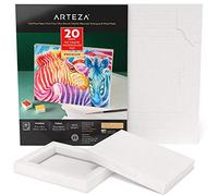 Arteza DIY Frame, Watercolor Art Paper Pad, 9x12 Inches, 20 Sheets, Heavyweight Canvas Pad, 140 lb, 300 GSM, Acid-Free, Wood Pulp Canvas Pad for Painting & Mixed Media Art
