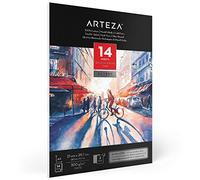 Arteza Double-Sided Watercolour Paper Pad A4, 14 Sheets, 300gsm Watercolour Paper, 100% Cotton, Cold-Pressed, Acid-Free, Art Supplies for Watercolour Techniques and Mixed Media