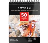ARTEZA Drawing Pad [20.3 x 25.4 cm, 50 Pages] Spiral-Bound Sketch Pad with Durable 130 GSM Paper, Art Supplies for Students, & Adults