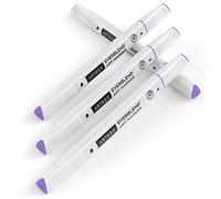 ARTEZA EverBlend Art Markers Wisteria Purple A883 (Set of 4), Alcohol Based Sketch Markers with Dual Tips (Fine and Broad Chisel) for Painting, Colouring, Sketching and Drawing