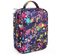 ARTEZA Large Pencil Case, 64 Elastic Slots, Paint Splatter Pattern, for Beginners & Experts, Holds Up to 205 Pencils, Suitable for Pens & Markers