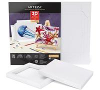 ARTEZA Mixed Media Paper Foldable Canvas Pad, 7x8.6 Inches, 20 Sheets, DIY Frame, Heavyweight Multimedia Paper, 228 lb, 370 GSM, Acid-Free, Art Supplies for Painting & Mixed Media Art