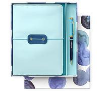 ARTEZA Notebook Gift Set, 15.2 x 20.3 cm, 2 x 70-Sheet Journals, 1 with Double-Sided Lined and 1 with Dotted Paper, Journal Holder, 1 Black Ink Pen