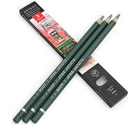 ARTEZA Professional Watercolour Pencils, Pack of 3, A047 Cloudy Grey, Water-Soluble Pencils for Colouring, Blending, Layering & Watercolour Techniques