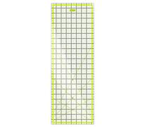 Arteza Quilting Ruler, Laser Cut Acrylic Quilters' Ruler with Patented Double Coloured Grid Lines for Easy Precision Cutting, 8.5" Wide x 24" Long for Quilting, Sewing & Crafts, Black & Lime Green