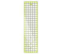 Arteza Quilting Ruler, Laser Cut Acrylic Quilters' Ruler with Patented Double Coloured Grid Lines for Easy Precision Cutting, 6.5" Wide x 24" Long for Quilting, Sewing & Crafts, Black & Lime Green