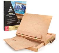 Arteza Wooden Desktop Easel with Drawer and Palette, Art Supplies for Portable Sketching, Drawing, and Painting with a Variety of Mediums