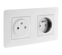 Artezo Double Flush Socket 2P+T 16A Delivered with Flush-Mounting Box White Zenitech