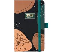 Artfan 2026 Pocket Diary - A6 Diary 2026 Week to View, January 2026 - December 2026, Pocket Diary 2026 with Pen Loop, Back Pocket, Hard Cover, Elastic Closure, 16×10×1.5 cm
