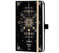 Artfan Pocket Diary 2026 - A6 2026 Pocket Diary Week to View, Small DIARY 2026 from January to December with Pen Loop and Golden Sun Pattern Cover