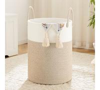Artfeel Laundry Basket,Woven Cotton Rope Laundry Hamper,100L for Decorative Storage of Dirty Clothes,Toys and Blankets in Bathroom,Baby Room and Living Room