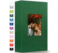 Artfeel Photo Album 4x6 with 300 Pockets,Slip-in Picture Albums,Linen Cover Memory Book with Front Window,White Page Vertical Photo Book for Wedding,Family,Anniversare,Baby,Vacation