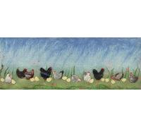 Artfelt Chicken Picture Felting kit, a Carefully Designed Craft kit to Make a Felted Picture with Chickens, Chicks and a cockerel