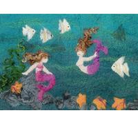 Artfelt Mermaid Picture Felt kit- a Carefully Designed Felting kit to Make Mermaid and Fish Pictures with Online Tutorial.