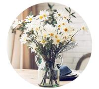 Artfen 10pcs Artificial Daisy Flowers Flower Arrangements for Home Hotel Office Wedding Party Garden Craft Art Decor Each Approx 21" High No Vase White