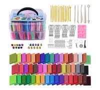 ARTFLY Polymer Clay, 50 Colors Clay Kit, Oven Bake Modeling Clay, Creative Polymer Clay Kit with Sculpting Tools and Jewelry Accessories, Non-Toxic, Ideal DIY Clay Gifts for Adults and Teens